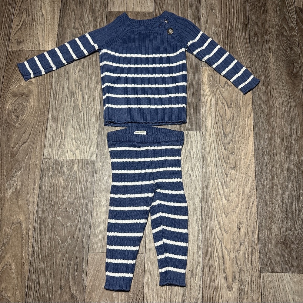 Baby B'gosh Blue Knit Sweater with Button Detail